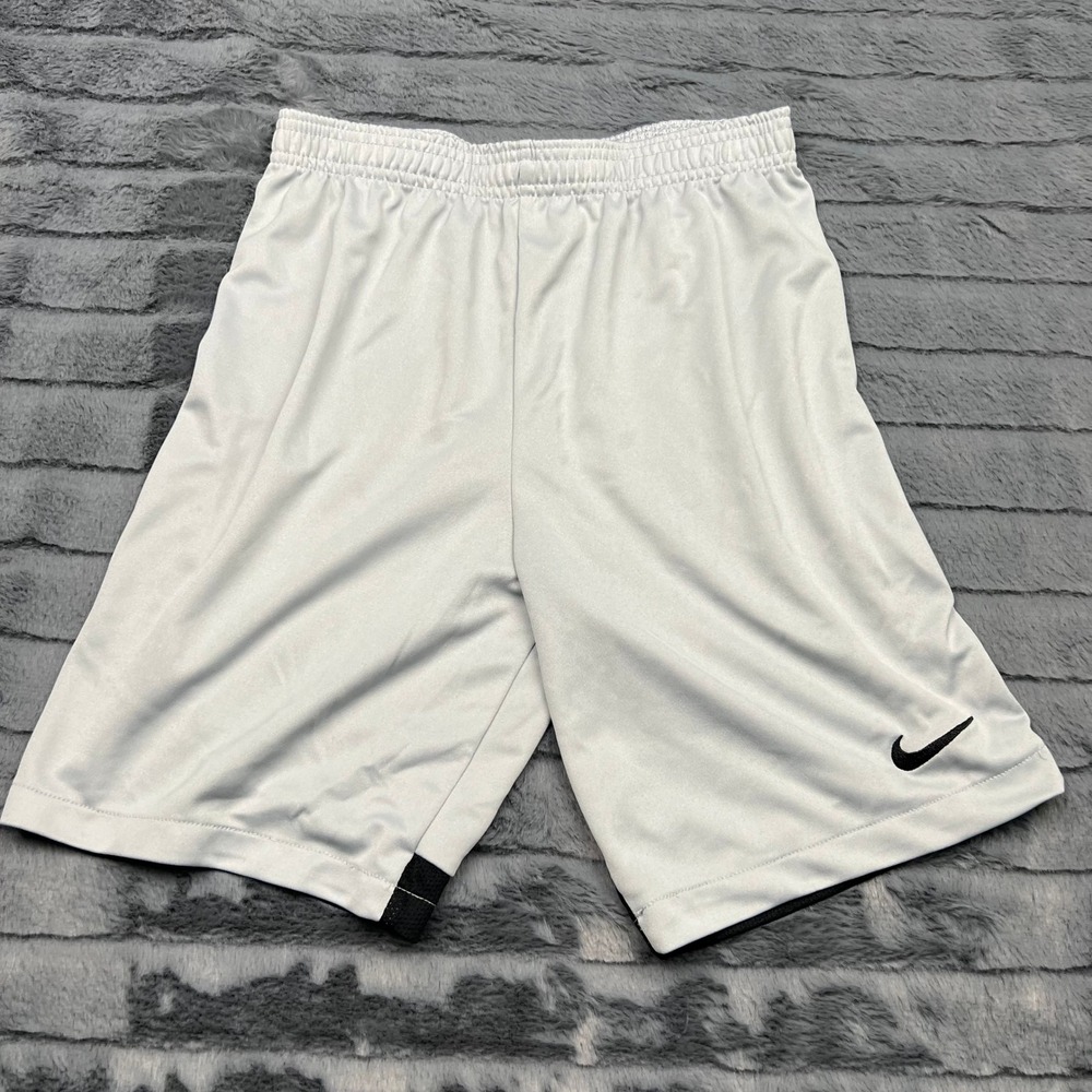 Nike Dri-FIT Boys Gray Black Basketball Athletic Shorts Size Large RN56323
